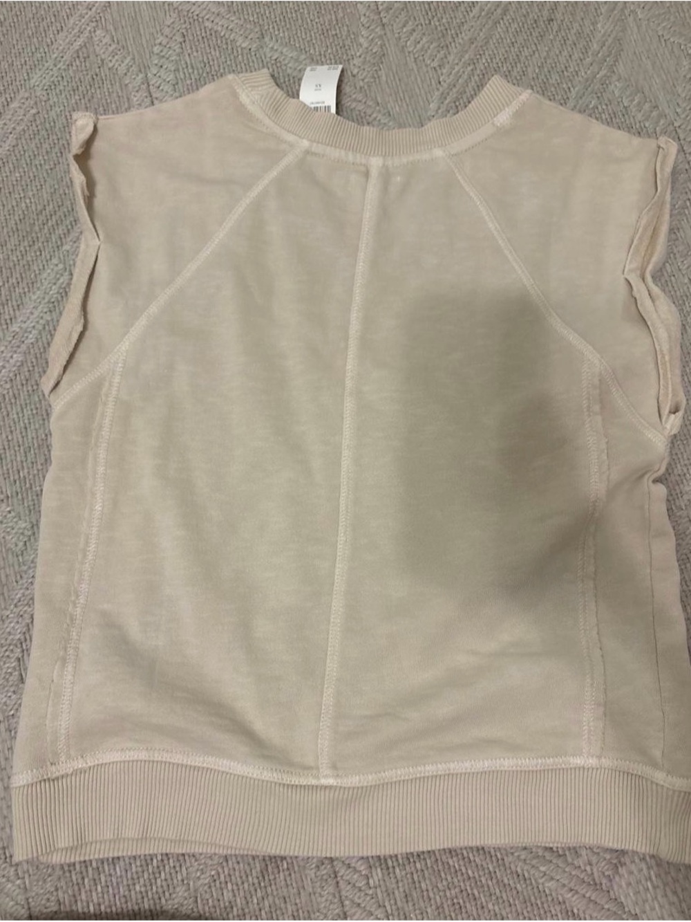 Anthropologie Pilcro Cream Muscle Sweatshirt Top XS NWT - Picture 3 of 4